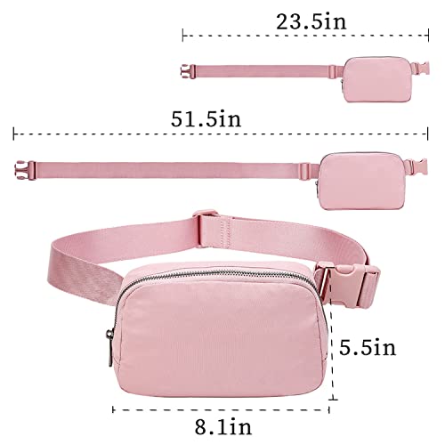Szkiuqe Mini Fanny Pack Beige Crossbody Bags for Women and Men, Fashionable Waterproof Belt Bag with Adjustable Strap for Travel Running Cycling