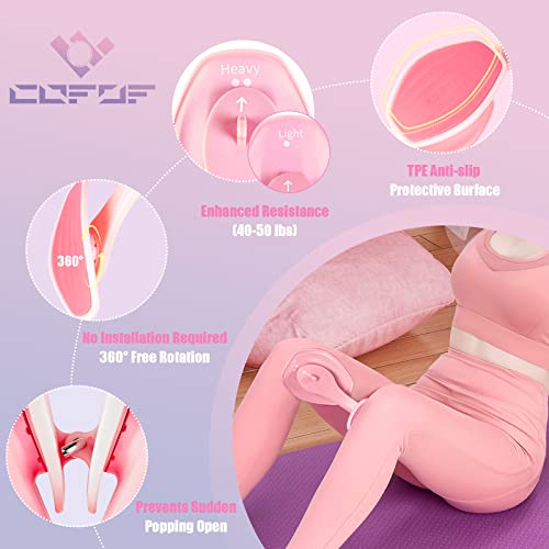 Thigh Master Thigh Exerciser for Women, Enhanced Resistance Hip and Pelvis Trainer, Inner Thigh Exercise Equipment Kegel Exercise Products for Women Home Gym(Rose)
