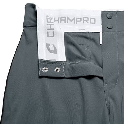 Champro Men's Standard Triple Crown Open Bottom Adult Baseball Pants, Graphite, Navy Pipe, 3X-Large