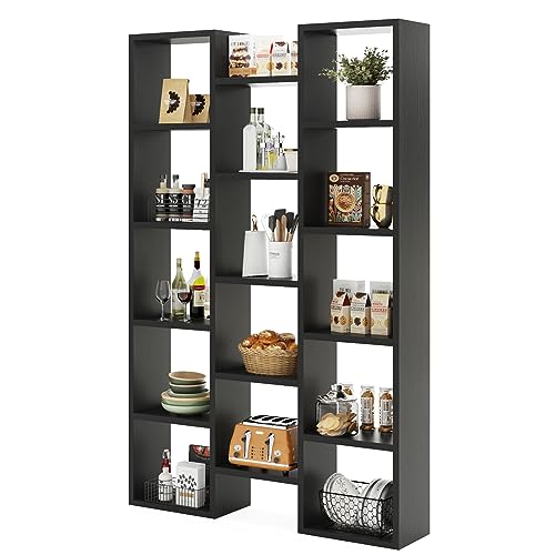 LIEELE Tree 14 Cube Bookshelf Bookcase,Black