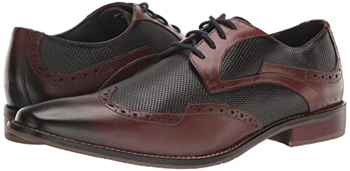 Stacy Adams Men's Joss Wingtip Lace Up Oxford, Cognac, 13