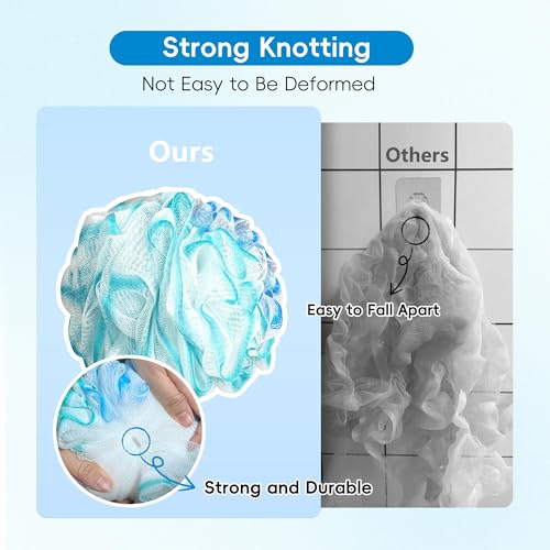 LCZLBath Loofah 4PCS 75g XL Loofa Set Soft Bath Body Sponge Thick Wash Puffs for Shower