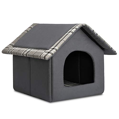 Hollypet Cozy Pet Bed House Warm Cave Sleeping Bed Puppy Nest for Cats and Small Dogs, Blue