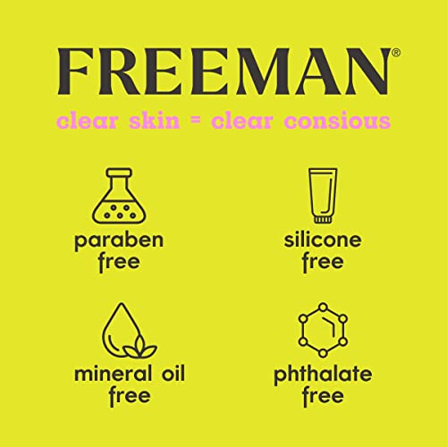 Freeman Facial Mask Variety Bundle, Peel-Off & Clay Face Mask Set, Pore Clearing, Brightening, & Calming Skincare, For All Skin Types, Travel Size Masks, 0.5 fl. oz./15 ml Sachets, 6 Count