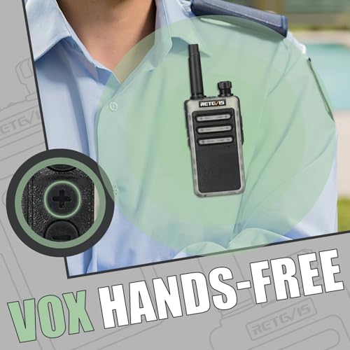 Retevis RB66 Fast Charging Walkie Talkies for Adults,Walkie Talkie with Earpiece,Fluorescent Design,USB-C Charging,Flashlight,2 Way Radio Long Range for Event Property Theme Park Museum(10 Pack)