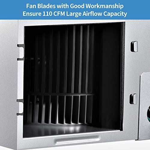 JOEAONZ Bathroom Fan 110 CFM Very Quiet with Matel Housing, Ceiling Mount Exhaust Ventilation Fan Large Air-flow Capacity, Energy-Saving Household Bath Vent Fan, White Plastic Grille