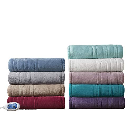 Beautyrest Heated Electric Blanket for Cold Weather, Fast Heating Heated Blanket, Auto Shut Off, Virtually Zero EMF, Multi Heat Setting, UL Certified, Teal Queen (90 inx84 in)
