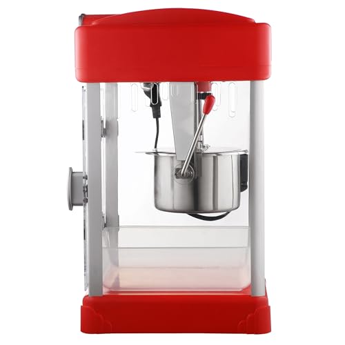 Pop Pup Popcorn Machine - 2.5oz Popper with Stainless-Steel Kettle, Serving Tray, Warming Light and Accessories by Great Northern Popcorn (Red)