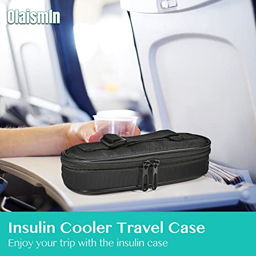 Olaismln Upgraded Insulin Cooler Travel Case, Diabetic Travel Bag for Insulin Pens, Needles and Diabetes Supplies, Small Insulated Medicine Carrying Case with TSA Approved Ice Pack