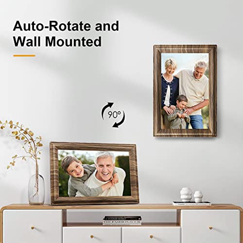 Canupdog WiFi Digital Picture Frame, 10.1 Inch Smart Digital Photo Frame with 16GB Storage, Wall Mountable Auto-Rotate Electronic Frames Sharing Photo/Video via Frameo App