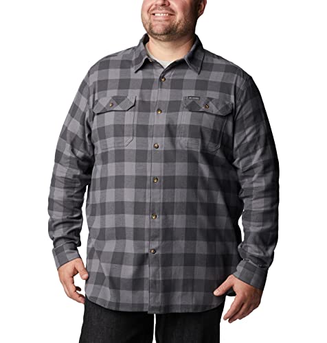 Columbia Men's Flare Gun Stretch Flannel, Shark Vista Stripe, X-Large