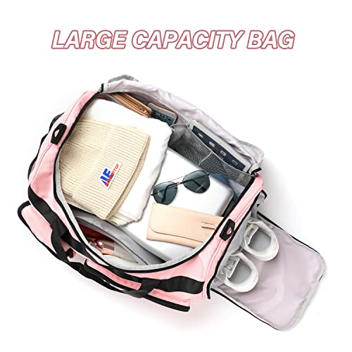 MAXTOP Gym Bag for Women Travel Duffle Bag Carry On Tote Weekender Overnight Bags Large Capacity Duffel Bag With Shoe Compartment,Yoga Tote Bag with Dry and Wet Separation