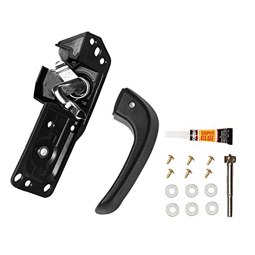 ATRACYPART Interior Door Handle Kit Front Left Drivers Side | for 2007-2014 Chevy Silverado, Tahoe, Suburban, Avalanche, GMC Sierra, Yukon, Yukon XL, Cadillac Escalade | Replaces# 20833606, 80374