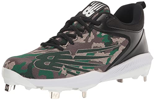 New Balance Men's FuelCell 4040 V6 Metal Baseball Shoe, Black/White, 14 Wide
