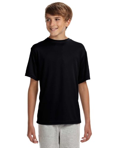 A4 Youth Cooling Performance Crew Short Sleeve T-Shirt, Light Blue, Small