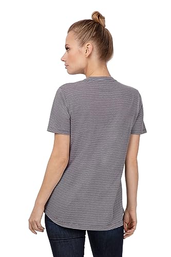 Chef Works Women's Striped T-Shirt, Grey, X-Small