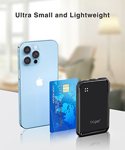 TG90° Mini Power Bank 4500mah Portable Charger with Built in Cable, Ultra Compact Battery Pack Portable Phone Charger Compatible with iPhone 13/13 Pro/12/12 Pro/11/11 Pro Max/X/XR/8/8 Plus/SE