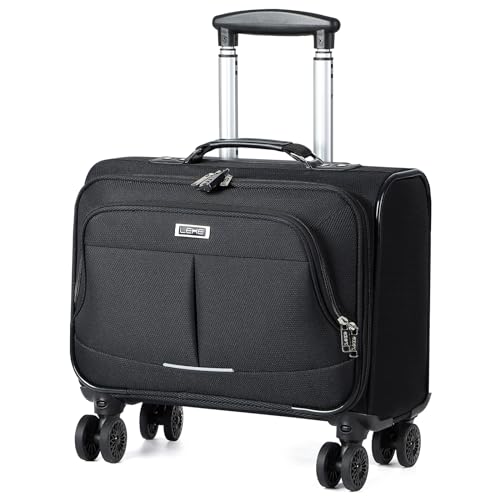 Lekebobor Rolling Laptop Bag Rolling Laptop Briefcase on Wheels for Women/Men Fits Up to 15.6Inch Rolling computer Bags Water Resistant for Work Travel and Business, Black