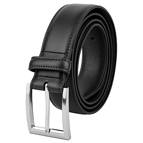Gelante Men's Classic Dress Leather Belt G2064-Black-S (30-32)