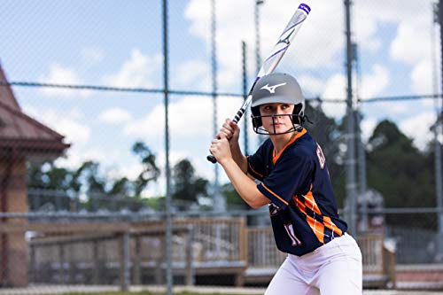 Mizuno F6 Adult Fastpitch Softball Batting Helmet with Mask, White-Cardinal, Large/X-Large