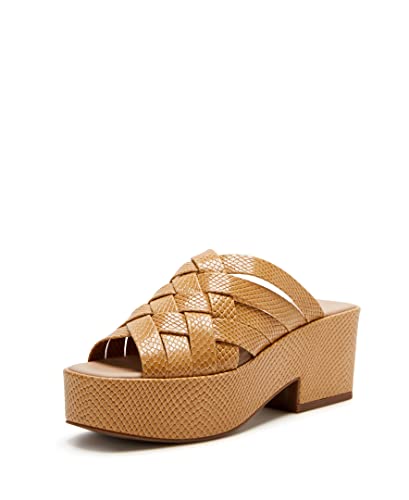 Katy Perry Women's The Busy Bee Criss Cross Slide Wedge Sandal, Black, 11