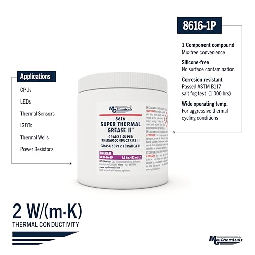 MG Chemicals - 8616-1P 8616 Super Thermal Grease II, 1.3 kg Tub