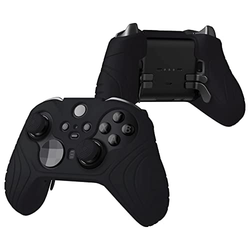 PlayVital Samurai Edition Anti Slip Silicone Case Cover for Xbox Elite Wireless Controller Series 2 Core, Ergonomic Soft Rubber Skin Protector for Xbox Elite Series 2 with Thumb Grip Caps - Purple