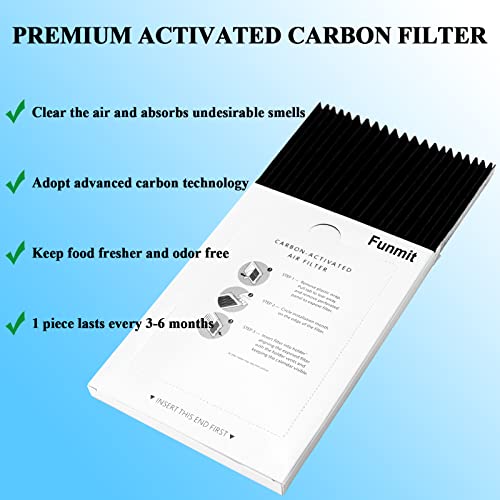 Funmit Refrigerator Air Filter Replacement Compatible with Frigidaire PAULTRA Pure Air Ultra and Electrolux EAFCBF Fridge Replace 242061001, 242047801, 242047804-3 Pack
