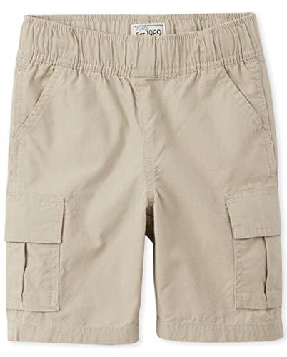 The Children's Place Boys Pull on Cargo Shorts,Flax Single,14H
