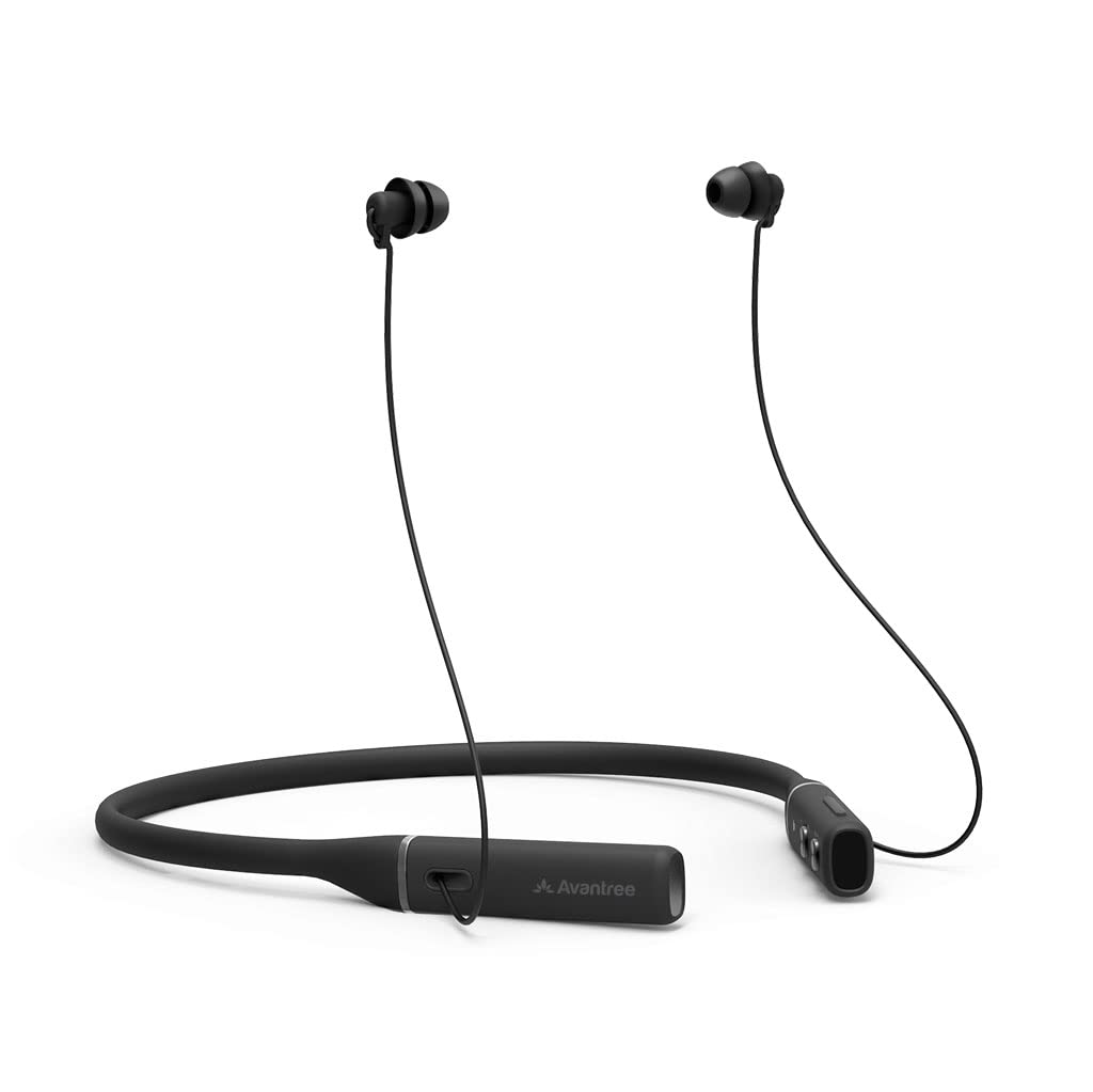 Avantree Repose - Bluetooth in-Ear Sleep Earbuds with Tiny Ear Tips for Side Sleepers & Small Ears, Wireless Neckband Headphones for Sleeping, Low Latency for TV Watching, 18hr Playtime