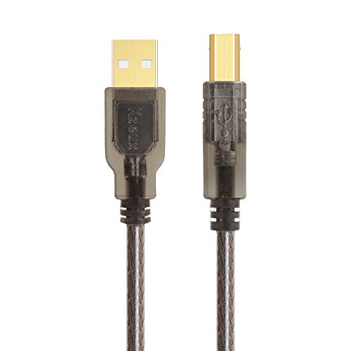 Kzeux Printer Cable USB Printer Scanner Cable 6ft High Speed A Male to B Male Cord for HP, Canon, Epson, Dell, Samsung etc