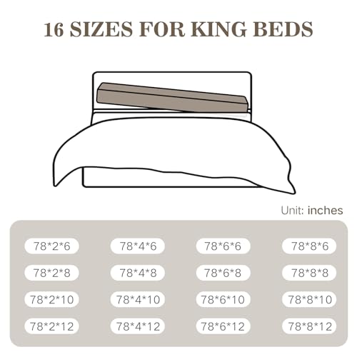 Deepshark Bed Gap Filler for Queen Mattress, High-Density 45D Sponge, Removable and Washable Cover, Mattress Extender Filler for Headboard Gap, Bed Space Crack, Wall(60"×6"×6", Queen)