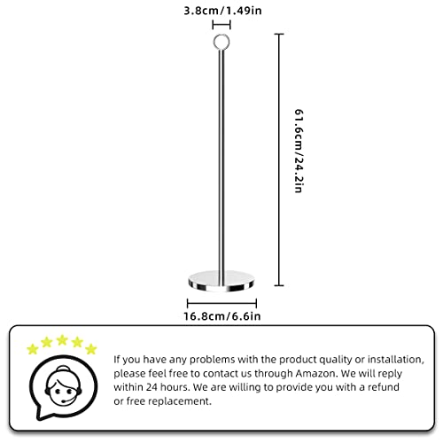 Toilet Paper Holder Stand(with Reserve Function), Free-Standing Stainless Steel Stand for Bathroom & Toilet Spare Rolls Storage