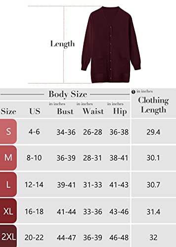 Heymoments Cardigan Sweater for Women Navy Blue Medium Lightweight Open-Front Long Sleeve Causal Button Down Soft Outwear Tops with Pockets