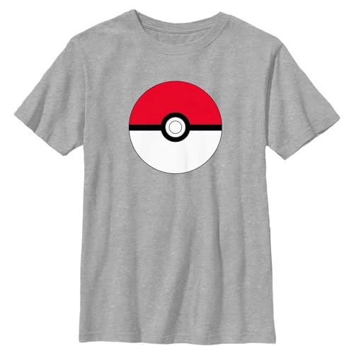 Pokemon Boys POKÉMON Pokeball T-Shirt, Athletic Heather, X-Small