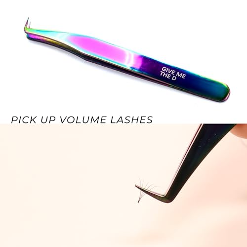 LLBA Lash Tweezer Professional Volume False Lash Application Tool | Multi Shapes & Purposes Tweezers | Non-Slip Grip Tweezers for Volume, Isolation & Classic Lashes (Gold, Girl Boss Isolation)