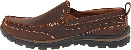 Skechers Men's Superior Gains Slip-On Loafer, Tan, 9 M US
