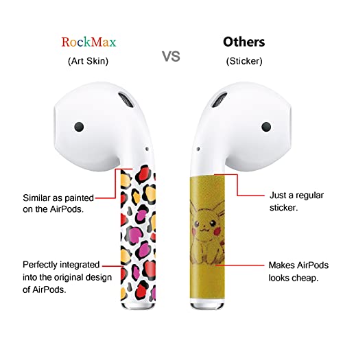 ROCKMAX Skin for AirPods 2nd Generation, Personalized Teens Decal for Apple AirPods Gen 2 Earbuds Stem Decoration, Cute Stickers with Cleaning Kit and Professional Installation Tool-American Flag