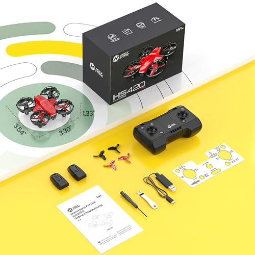 Holy Stone HS420 Mini Drone with HD FPV Camera for Kids Adults Beginners, Pocket RC Quadcopter with 2 Batteries, Toss to Launch, Gesture Selfie, Altitude Hold, Circle Fly, High Speed Rotation