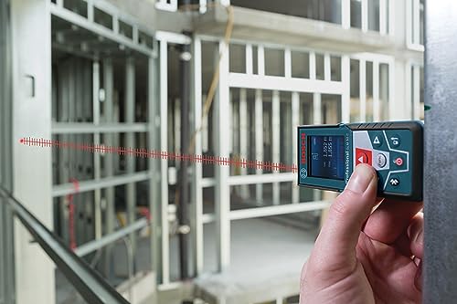 BOSCH GLM 50 C 165 Ft Laser Distance Measure, Includes 2 AAA Batteries, Hand Strap, Target Cards, & Pouch