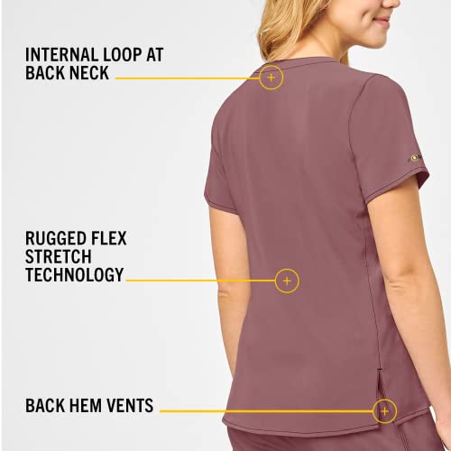Carhartt womens Women's Force Modern Fit Chest Pocket Top Medical Scrubs, Azalea, Small US