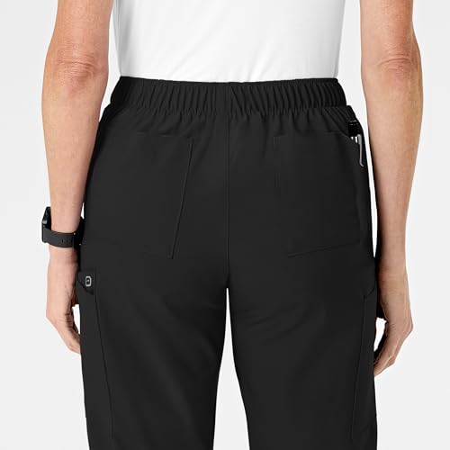 WonderWink W123 Women’s Flat-Front Double Cargo Pant — Galaxy Blue, 1X Tall