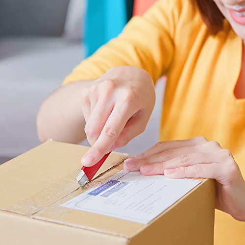 DIYSELF Box Cutters, 12 Pack Box Cutter Retractable, Box Cutter Knife with Single Edge Razor Blade, Utility Knife All Metal Shell, Box, Letter Opener for Packages, Boxes, and Paper, Work Knife for Men