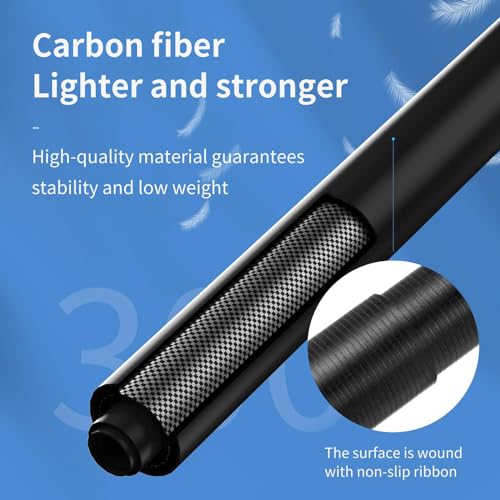 Long Selfie Stick Pole (106"), Extension Carbon Fiber Waterproof Dive Monopod for GoPro Max Go Pro 13 12 11 10 9 8 7,Insta360 X3 X4 Go 3 Ace Pro,DJI Action 4 5 Osmo Pocket 3 Bike Motorcycle Accessory