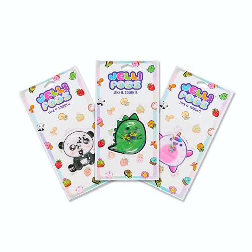 JelliPods - Adorable Animals - Reusable Sticker Bundle - Sensory Toy - Touch and Feel - Classroom Must Have - Tactile Sensory Fidget Activity for Kids - Includes 3 Reusable Puffy Stickers