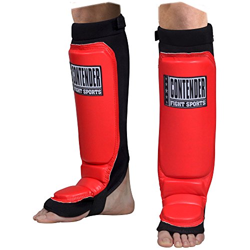 Contender Fight Sports Grappling MMA Shin Guards, Youth Medium, Black