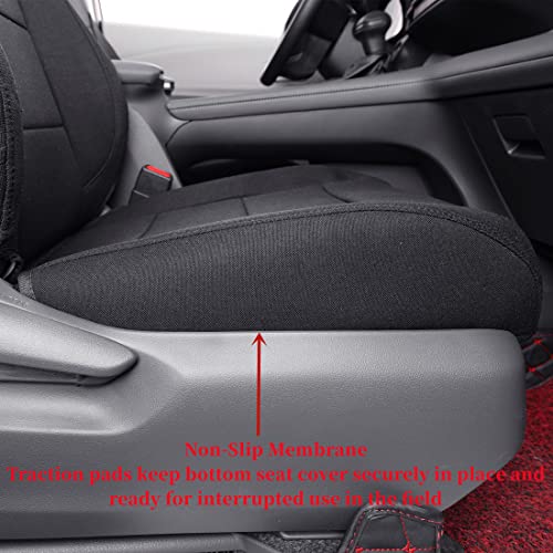 coverdream Sienna Car Seat Covers Custom Fit for 2011-2020 Toyota Sienna XLE,Limited,Limited Premium,7-Seater,2nd Row Captain Seats w/Foot Rest,Full Coverage Polyester Seat Protector (Full Set,Black)