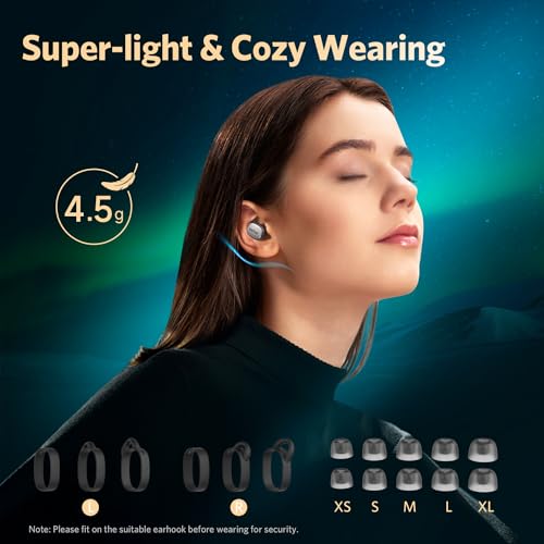 EarFun Free Pro 3 Noise Cancelling Wireless Earbuds, Hi-Res Sound, Snapdragon Sound with Qualcomm aptX™ Adaptive, 6 Mics ENC, Bluetooth 5.3 Earbuds, Multipoint Connection, Custom App, Wireless Charge