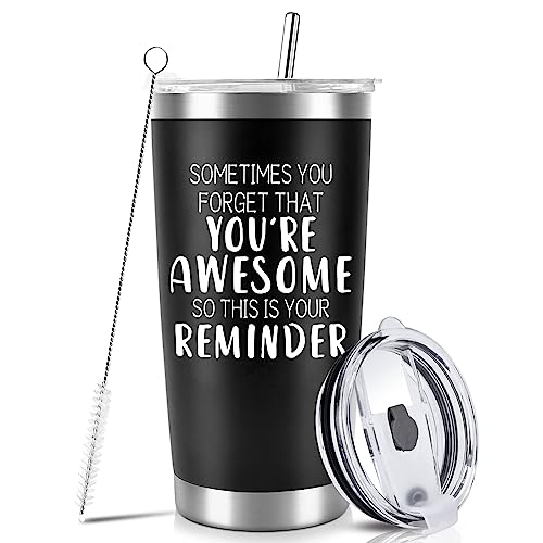 Gifts for Men Women Dad Husband Dad Him-20 OZ Tumbler Cup with Straws,Lids-Fathers Day, Christmas, Birthday, Valentines Day Thank you Gifts Inspirational Stocking Stuffers for Best Friend Brothers Son