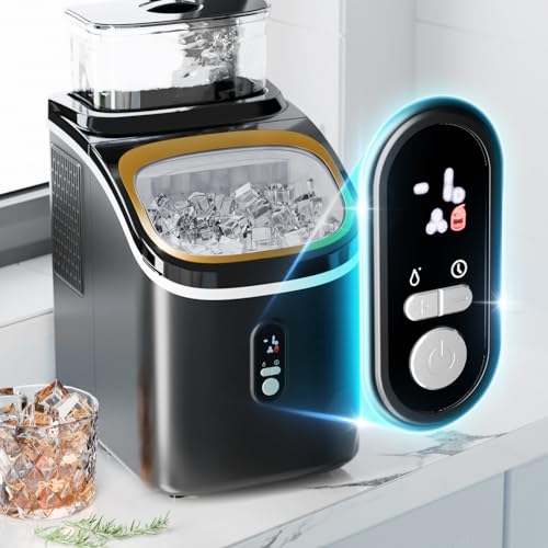 Xbeauty Ice Maker Countertop Up to 35lbs of Ice a Day with Self-Cleaning,16Pcs/5Mins, Portable Ice Maker Machine with 1.5L Removable Water Tank/24H Timer,GREY